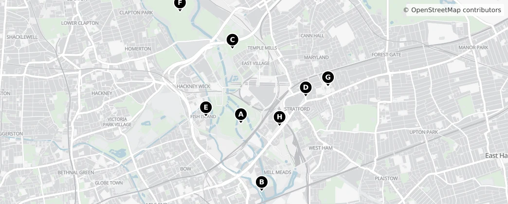 Map of Stratford