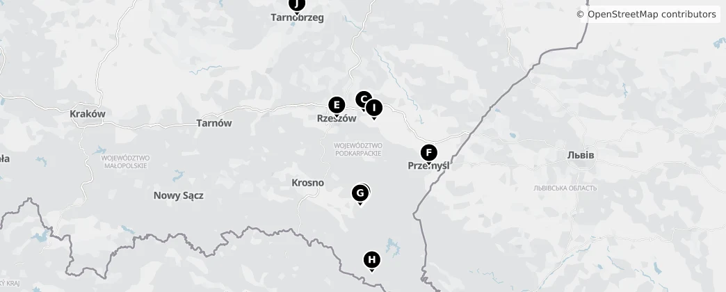 Map of Subcarpácia