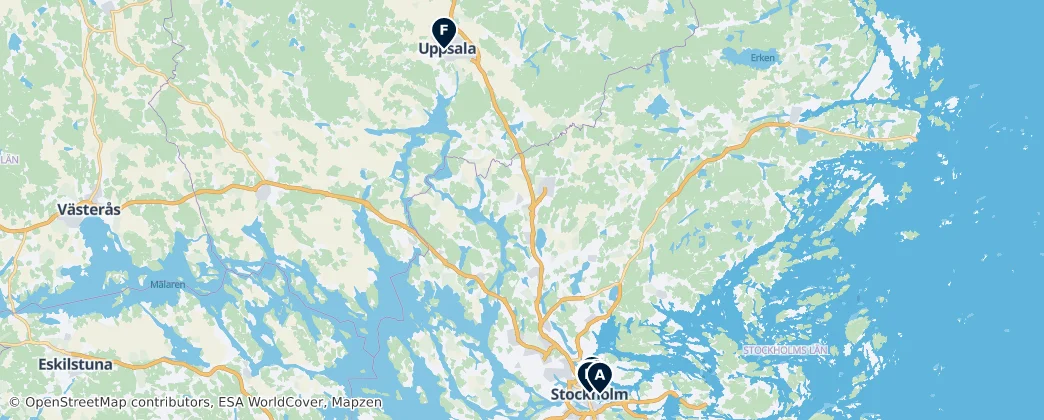 Map of Sveriges Landskap