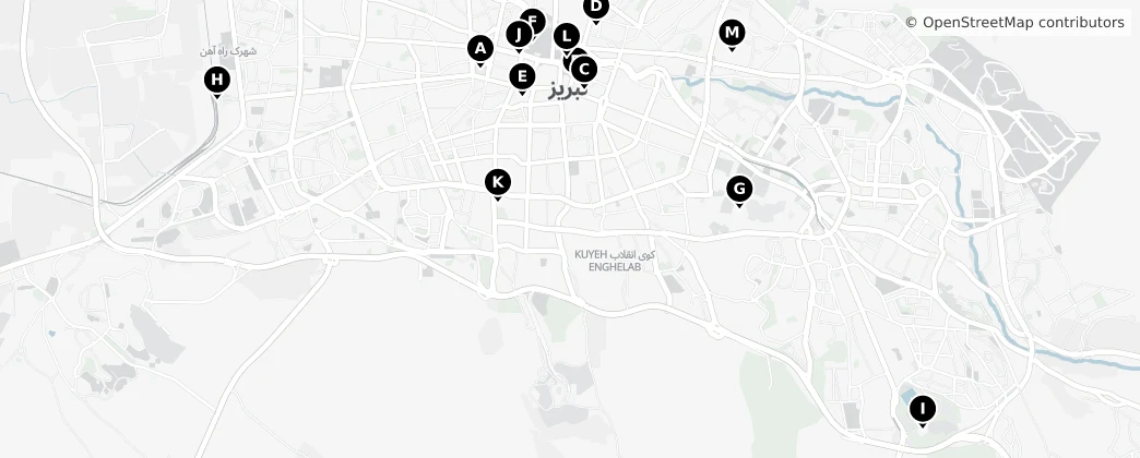 Map of Tabriz