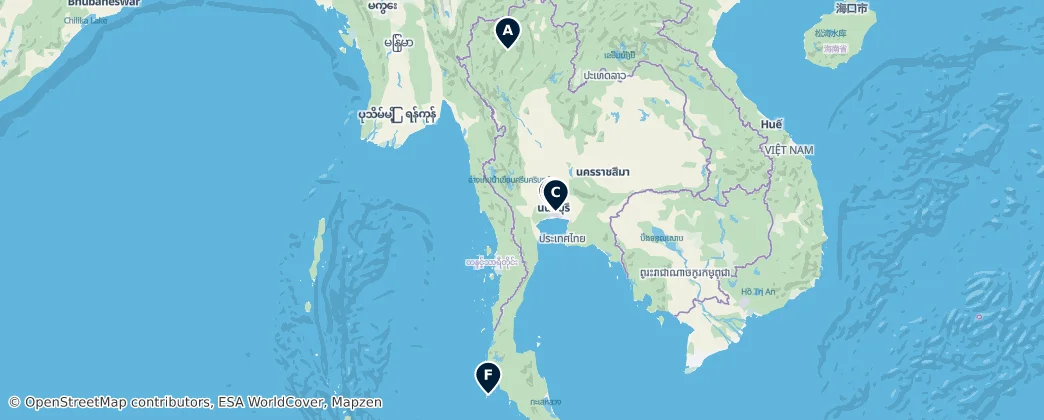 Map of Tailândia