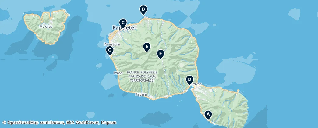 Map of Taiti