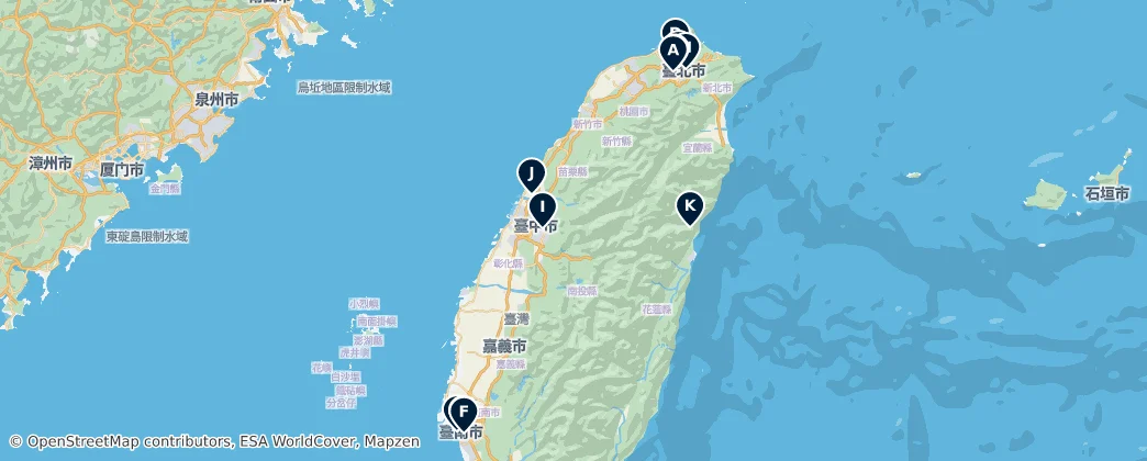 Map of Taiwan