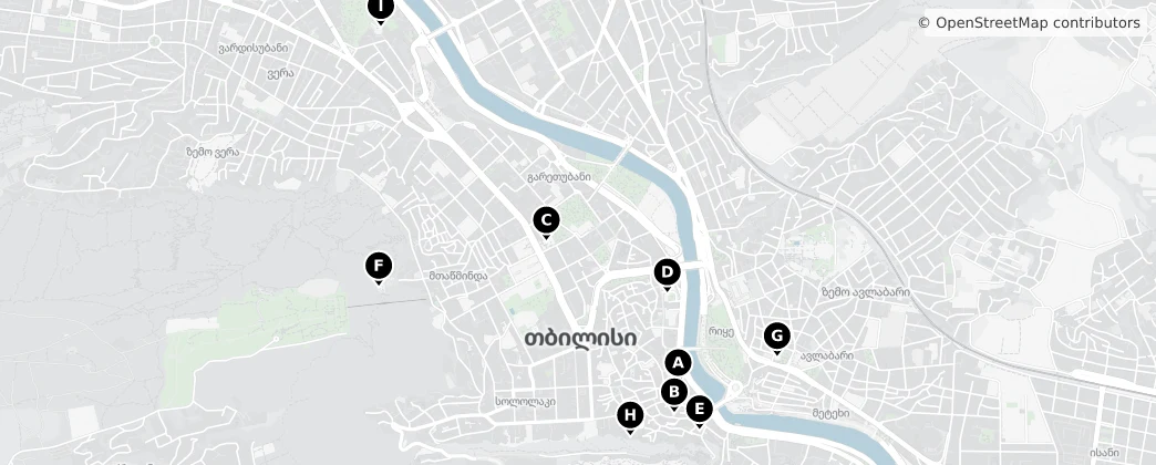Map of Tbilisi