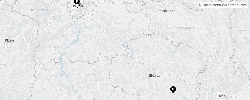 Map of Tcheca
