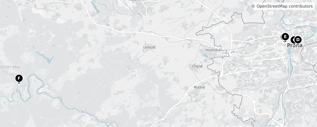 Map of Tcheca