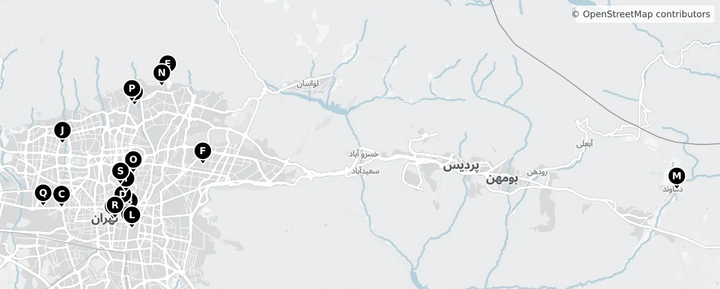 Map of Teerão