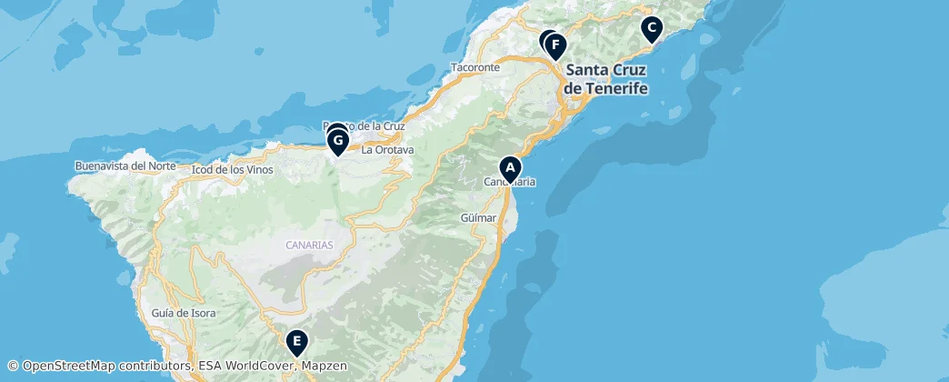 Map of Tenerife