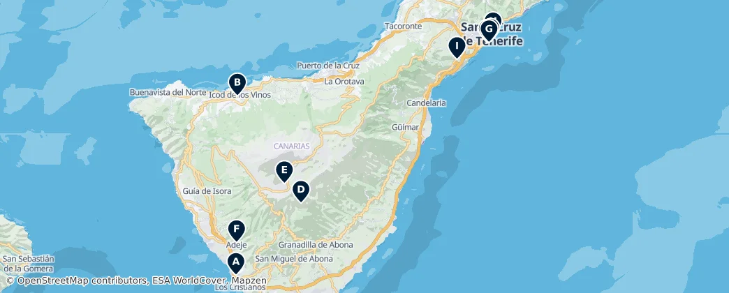 Map of Tenerife