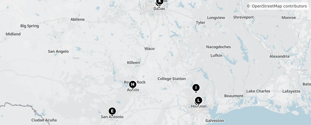 Map of Texas