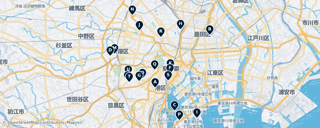 Map of Tóquio