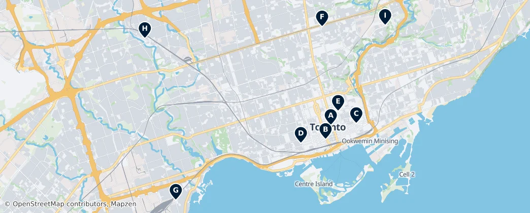 Map of Toronto