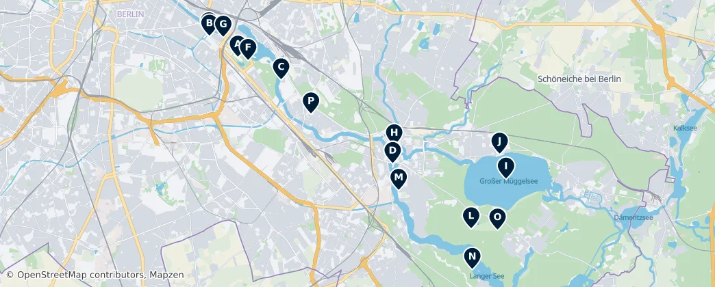 Map of Treptow-Köpenick