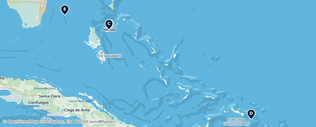 Map of Triângulo das Bermudas