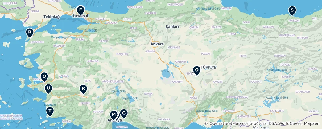 Map of Turquia