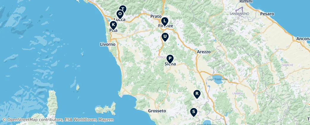 Map of Toscana