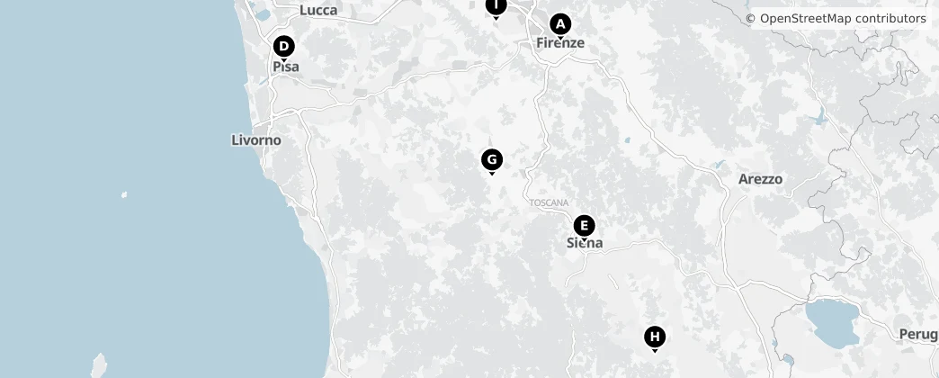 Map of Toscana