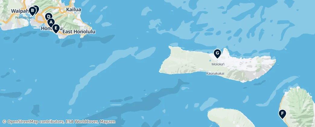 Map of United States of America (Middle Hawai'ian Islands territorial waters)