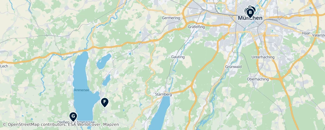 Map of Alta Baviera