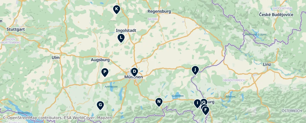 Map of Alta Baviera