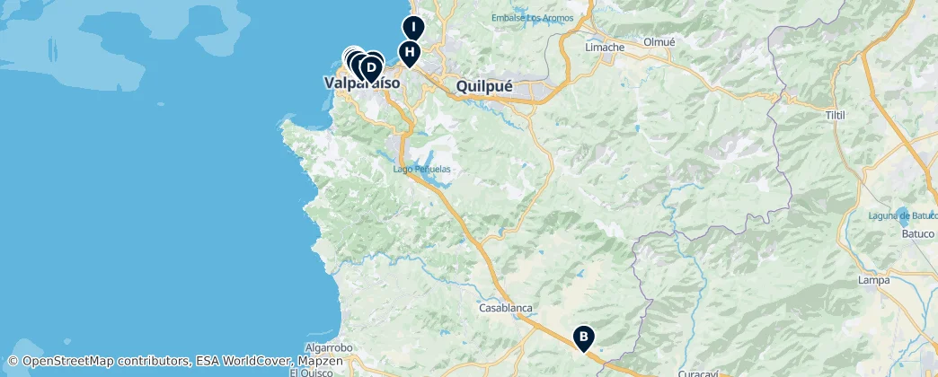 Map of Valparaíso