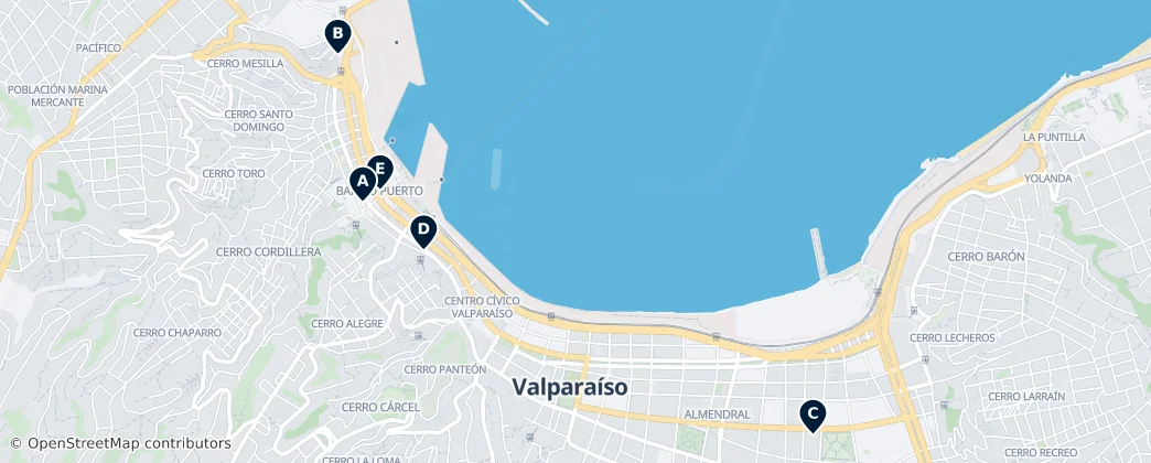 Map of Valparaíso