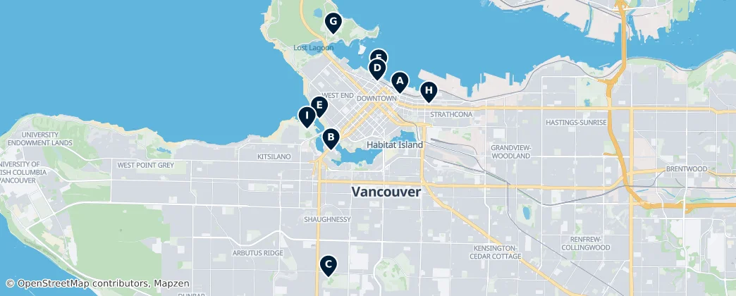 Map of Vancouver