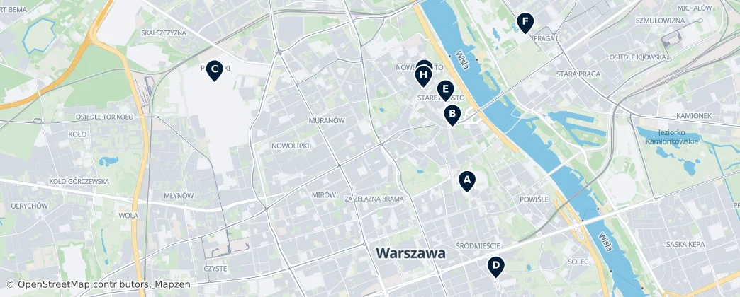 Map of Varsóvia