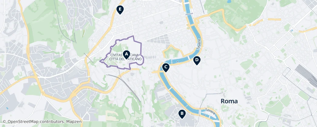 Map of Vaticano
