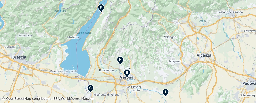 Map of Verona