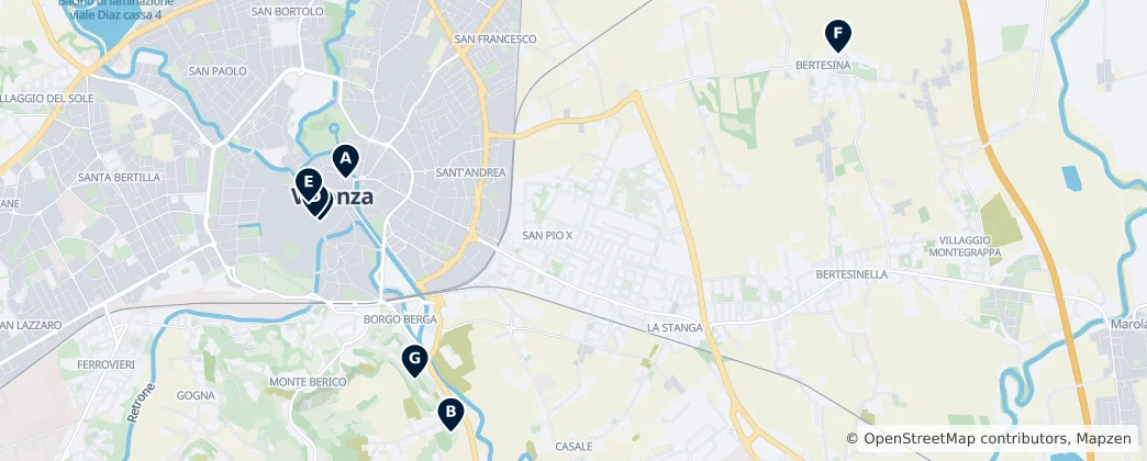 Map of Vicenza