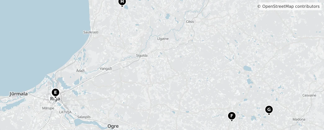 Map of Vidzeme