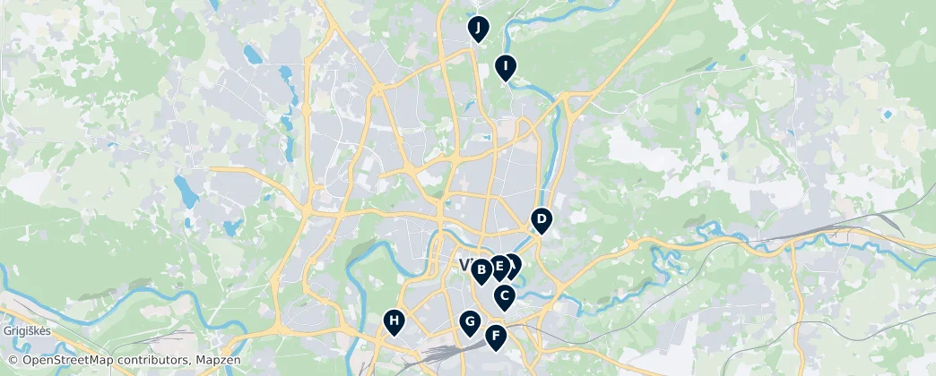 Map of Vilnius