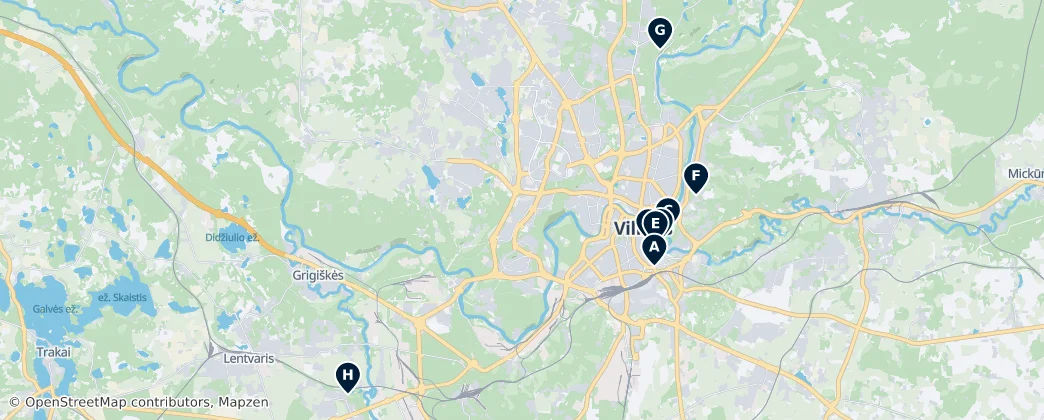 Map of Vilnius