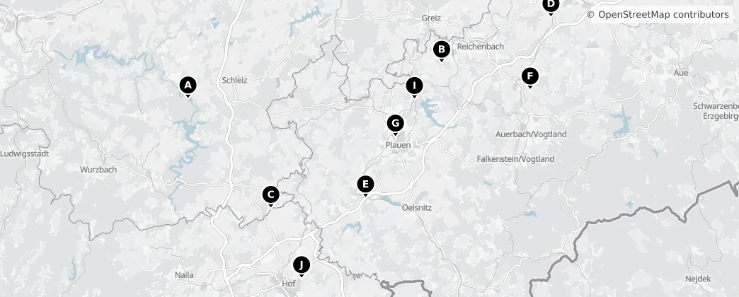 Map of Vogtland
