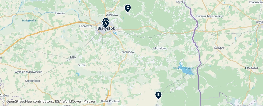 Map of Voivodia da Podláquia