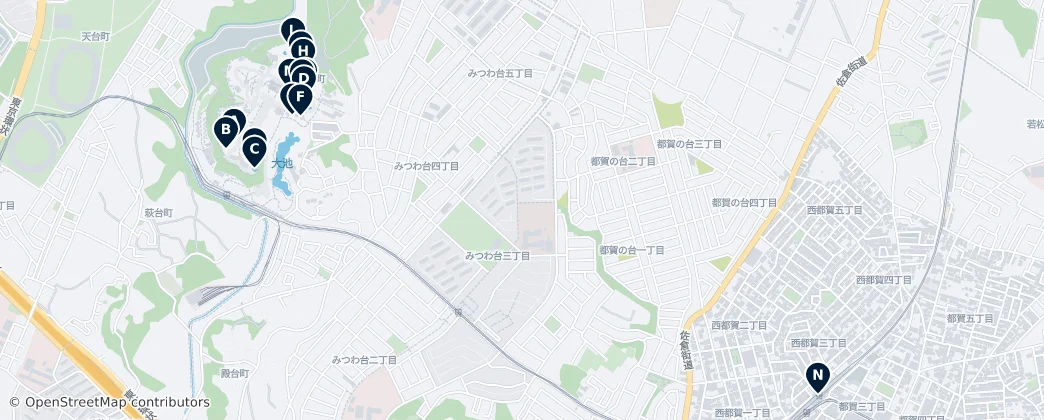 Map of Wakaba-ku