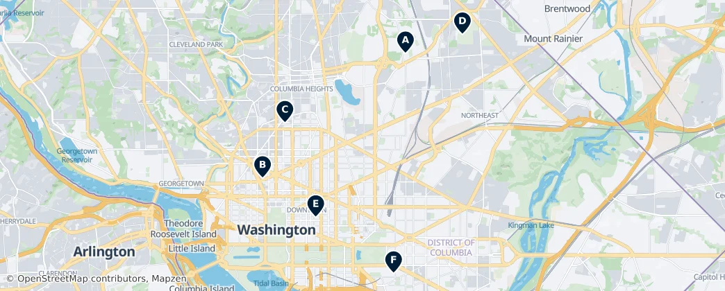 Map of Washington, D.C.