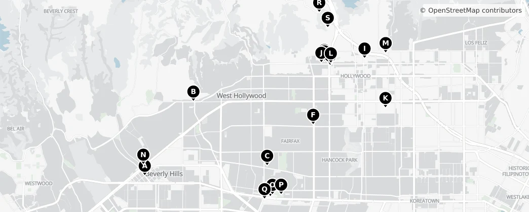 Map of West Hollywood