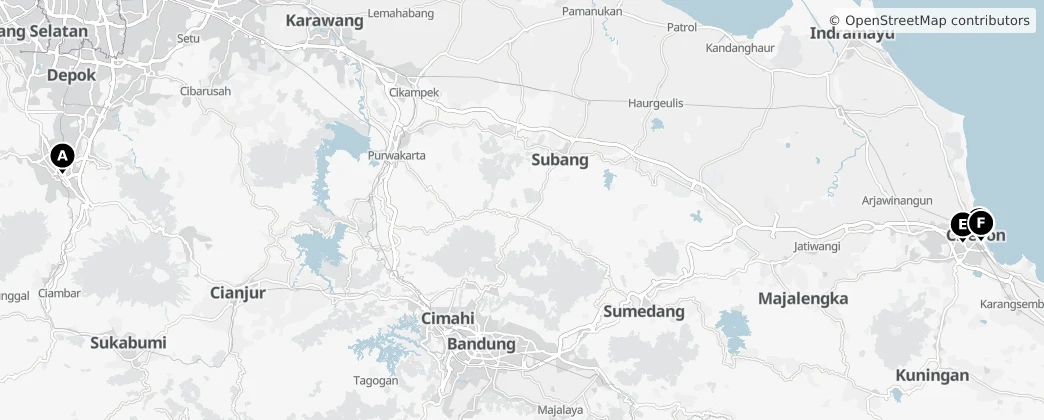 Map of Java Ocidental