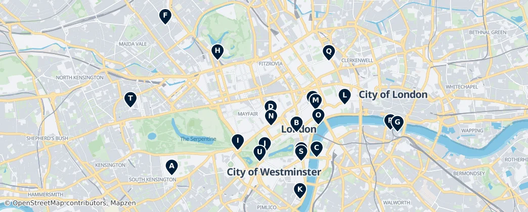 Map of Cidade de Westminster