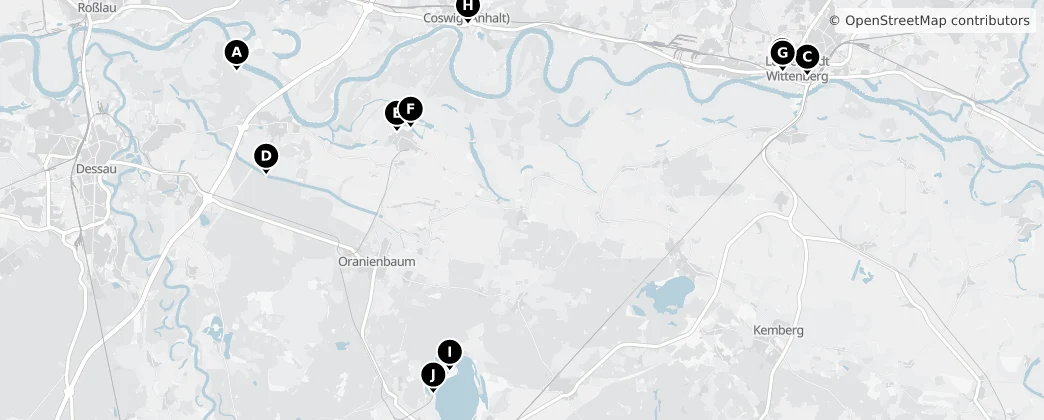 Map of Vitemberga