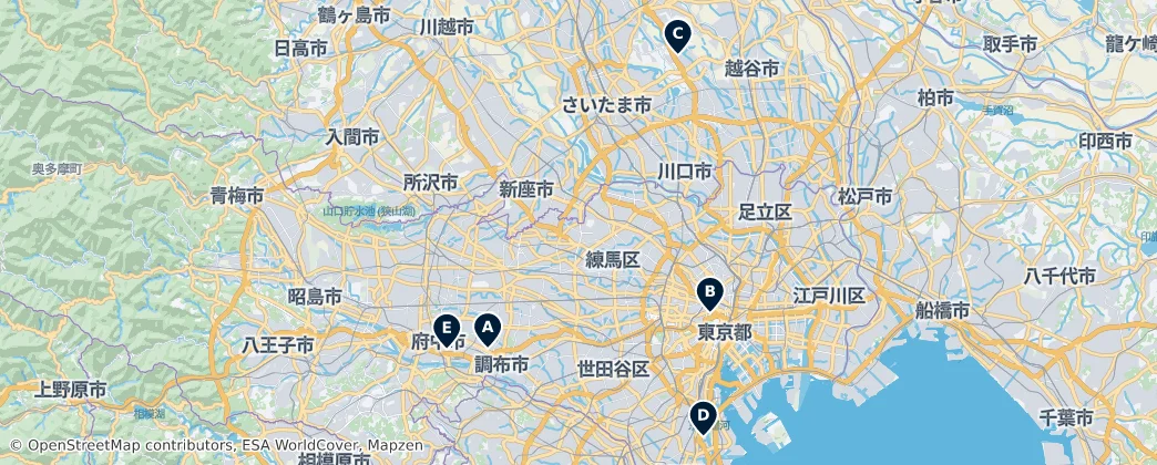 Map of 武蔵国