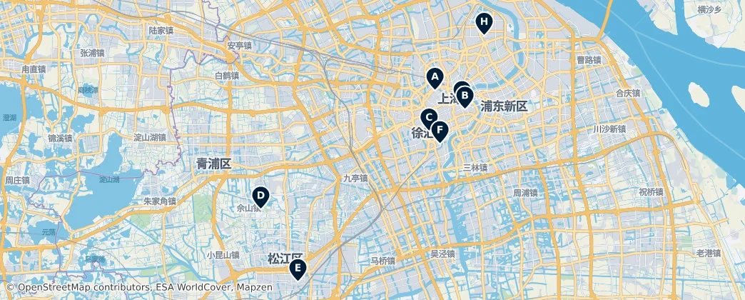 Map of Xangai
