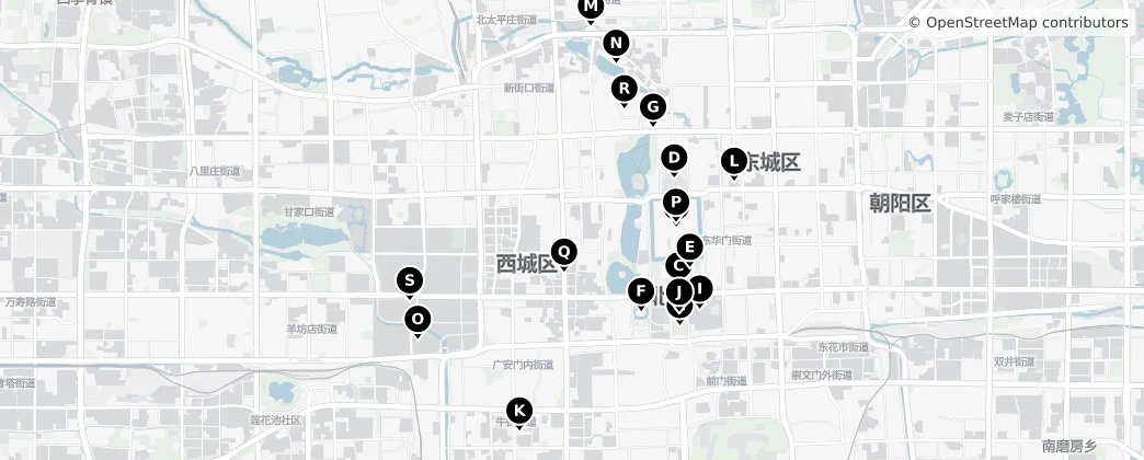Map of Distrito de Xicheng