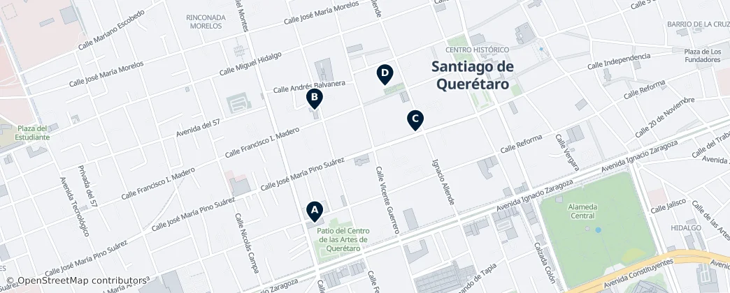Map of Zona de Monumentos Históricos de Querétaro