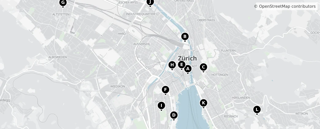 Map of Zurique