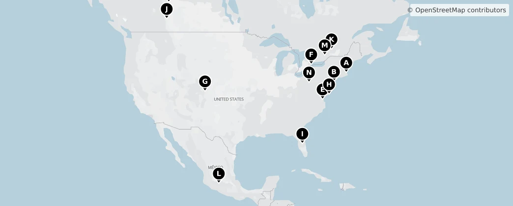 Map of North America