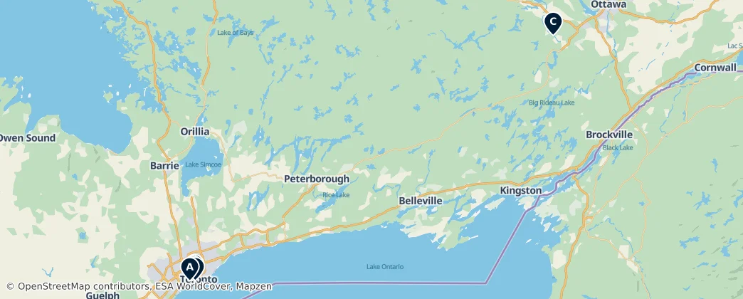Map of Ontario