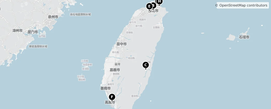 Map of Taiwan